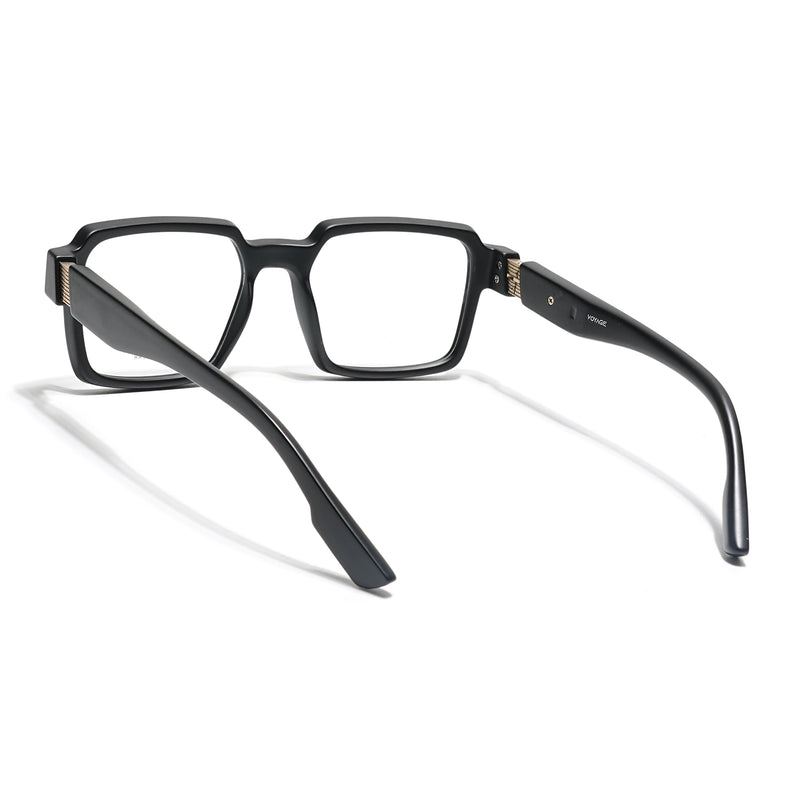 Voyage Black Square Eyeglasses for Men & Women (52205FMG7708)