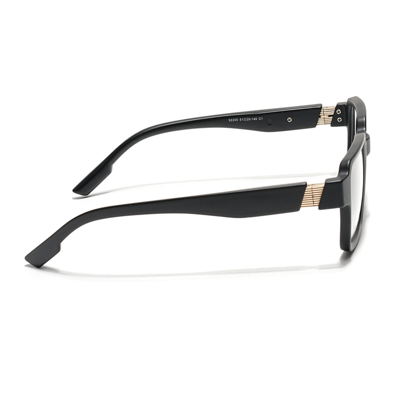 Voyage Black Square Eyeglasses for Men & Women (52205FMG7708)