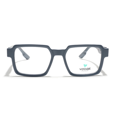 Voyage Grey Square Eyeglasses for Men & Women (52205FMG7709)