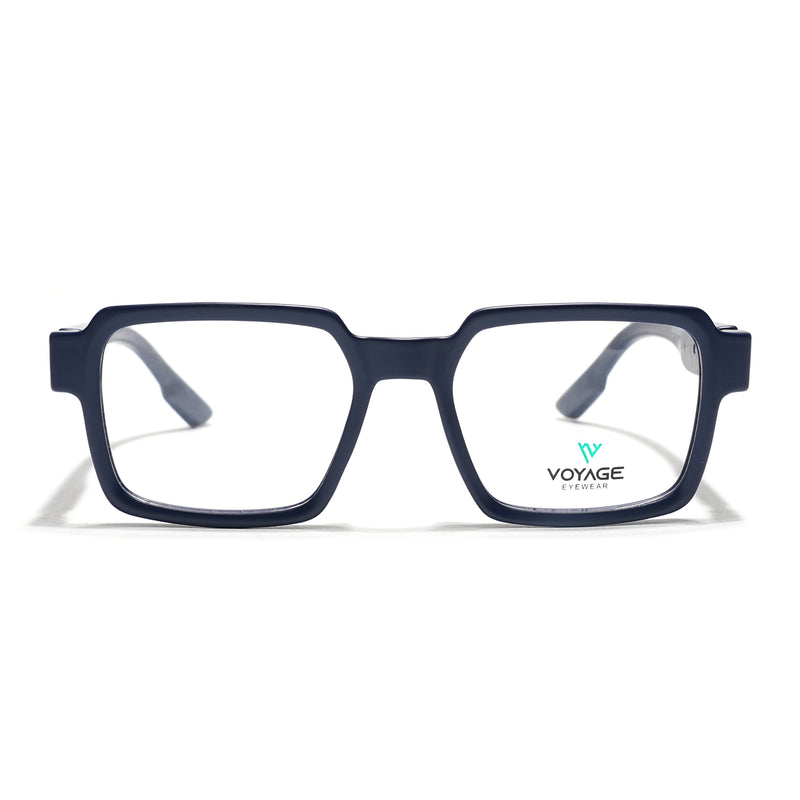 Voyage Blue Square Eyeglasses for Men & Women (52205FMG7710)