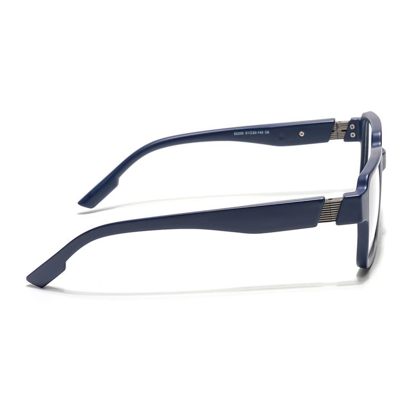 Voyage Blue Square Eyeglasses for Men & Women (52205FMG7710)