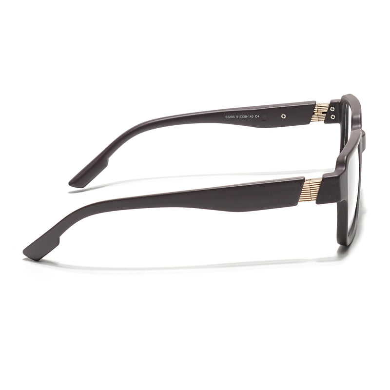 Voyage Brown Square Eyeglasses for Men & Women (52205FMG7711)