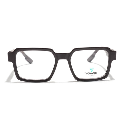 Voyage Brown Square Eyeglasses for Men & Women (52205FMG7711)