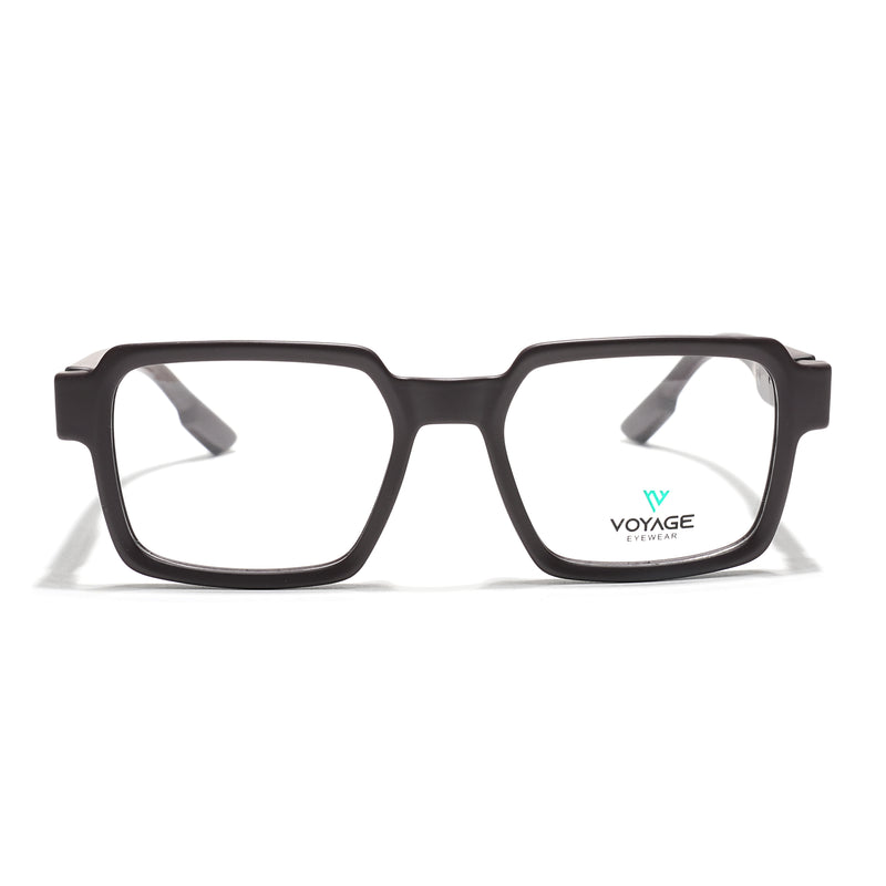 Voyage Brown Square Eyeglasses for Men & Women (52205FMG7711)