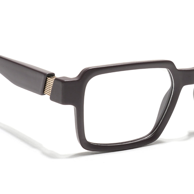 Voyage Brown Square Eyeglasses for Men & Women (52205FMG7711)