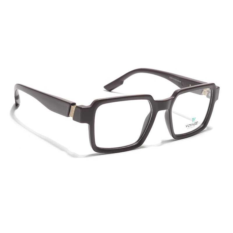 Voyage Brown Square Eyeglasses for Men & Women (52205FMG7711)