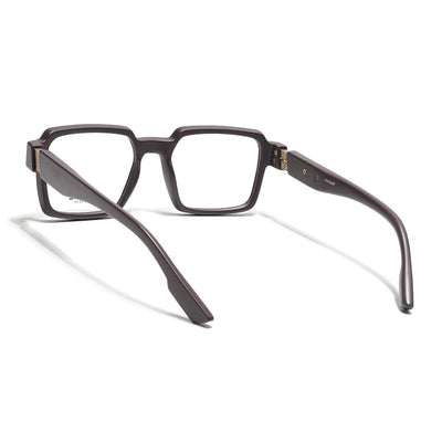 Voyage Brown Square Eyeglasses for Men & Women (52205FMG7711)