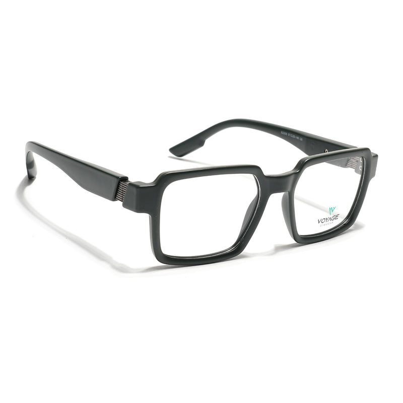 Voyage Green Square Eyeglasses for Men & Women (52205FMG7712)