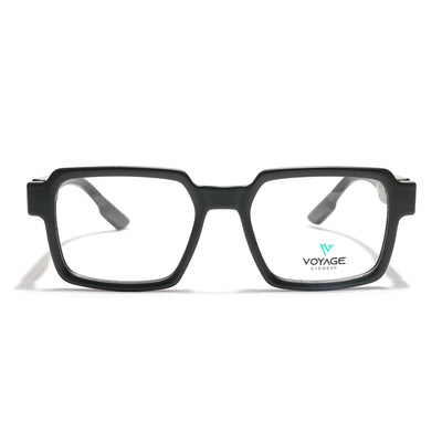 Voyage Green Square Eyeglasses for Men & Women (52205FMG7712)