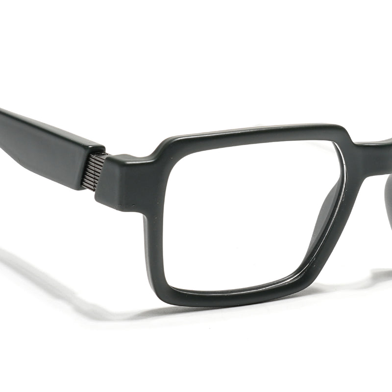 Voyage Green Square Eyeglasses for Men & Women (52205FMG7712)