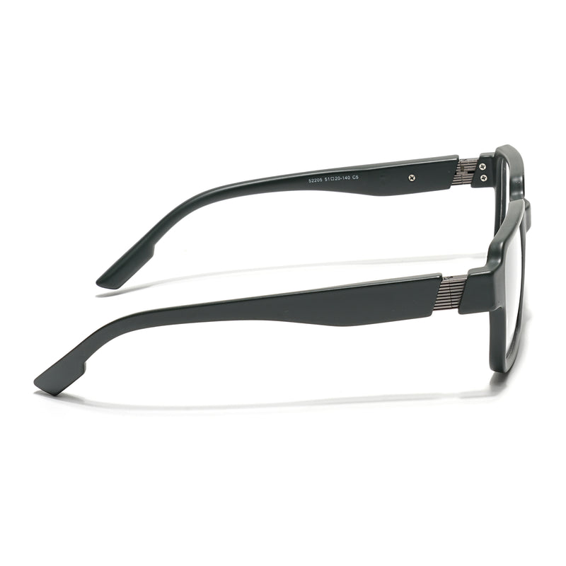 Voyage Green Square Eyeglasses for Men & Women (52205FMG7712)