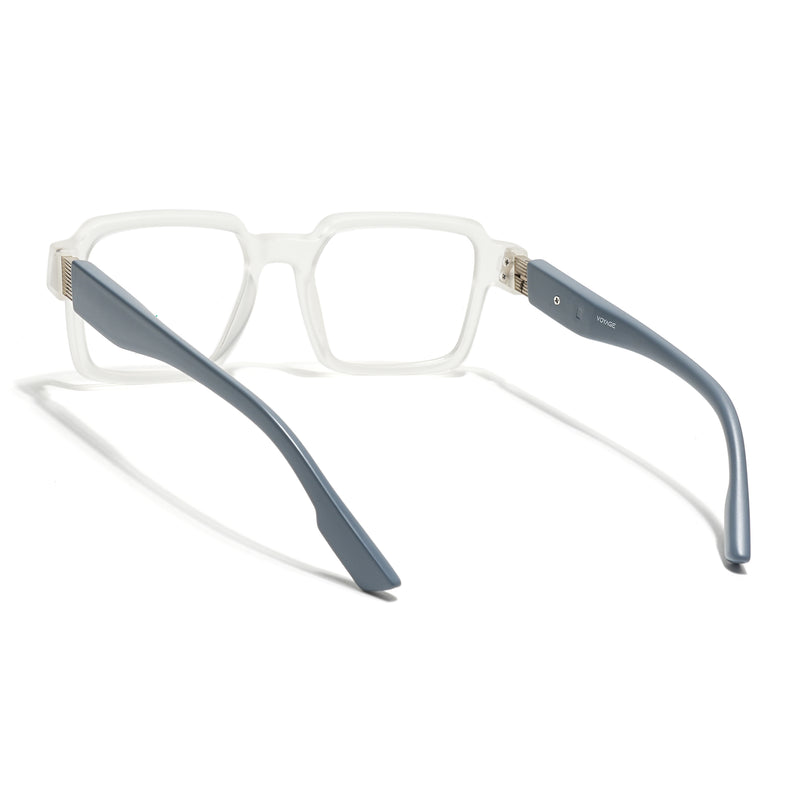 Voyage Matt Transparent Square Eyeglasses for Men & Women (52205FMG7713)