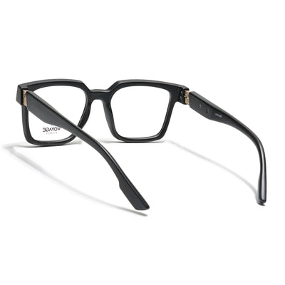 Voyage Black Wayfarer Eyeglasses for Men & Women (52206FMG7714)
