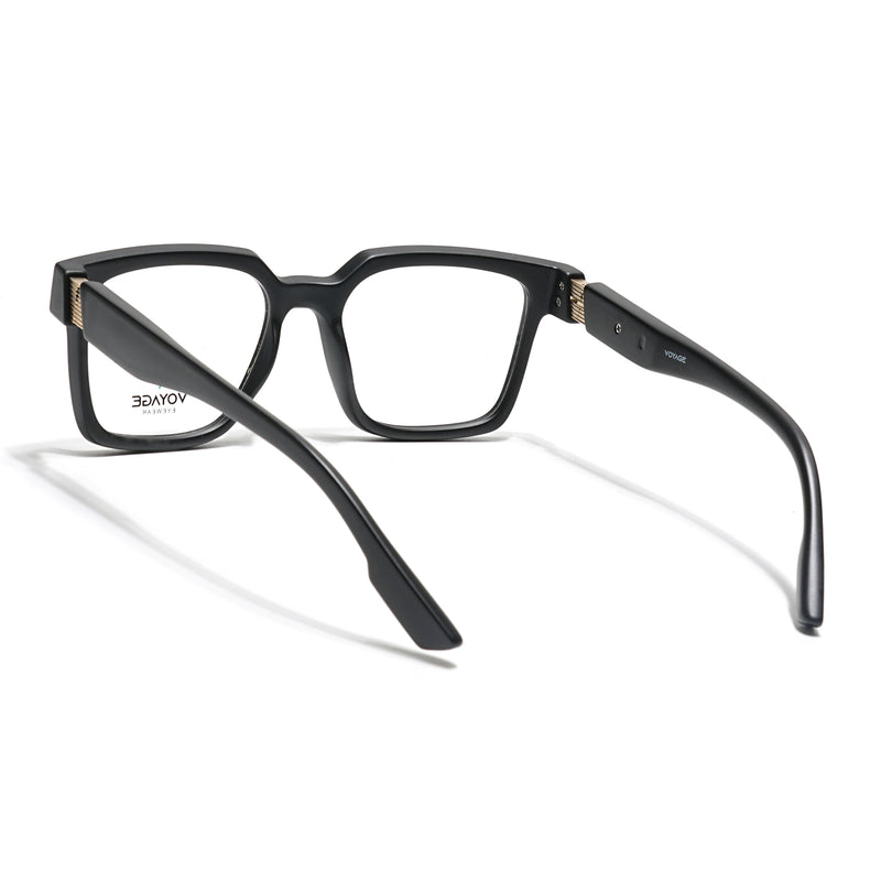 Voyage Black Wayfarer Eyeglasses for Men & Women (52206FMG7714)