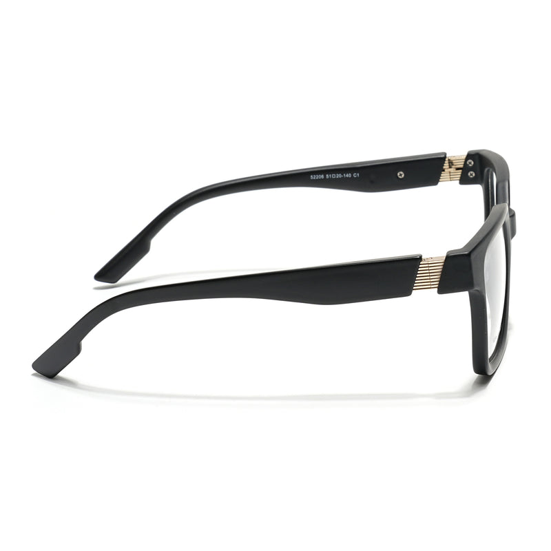 Voyage Black Wayfarer Eyeglasses for Men & Women (52206FMG7714)