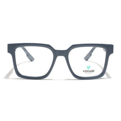 Voyage Grey Wayfarer Eyeglasses for Men & Women (52206FMG7715)