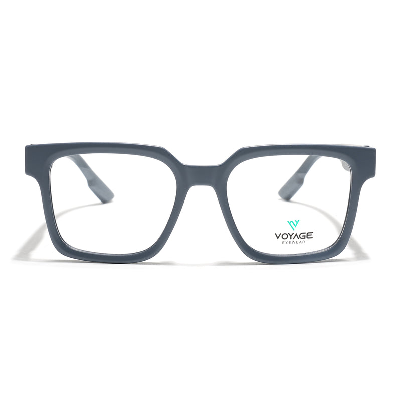 Voyage Grey Wayfarer Eyeglasses for Men & Women (52206FMG7715)