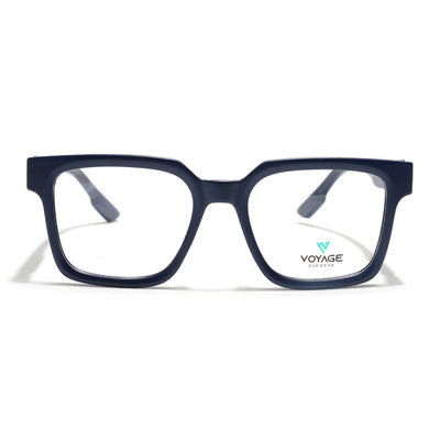 Voyage Blue Wayfarer Eyeglasses for Men & Women (52206FMG7716)