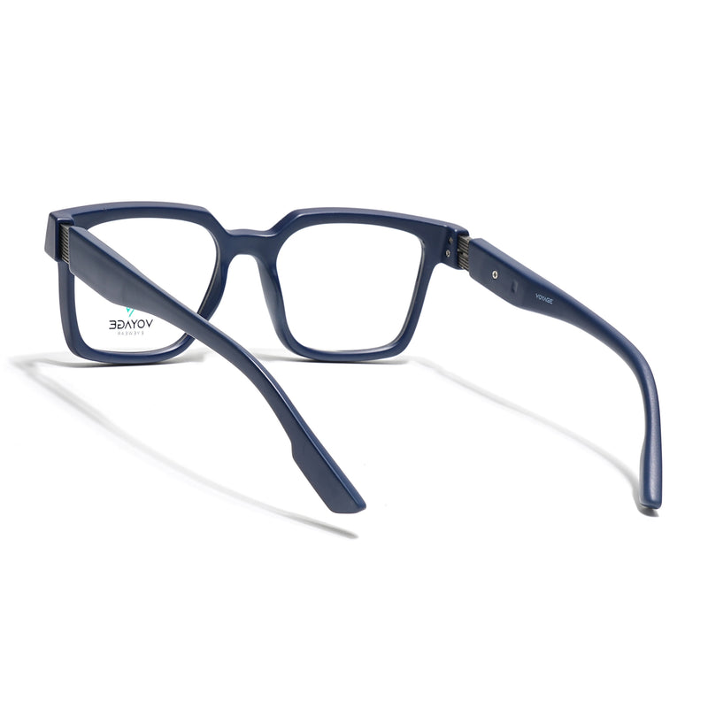 Voyage Blue Wayfarer Eyeglasses for Men & Women (52206FMG7716)