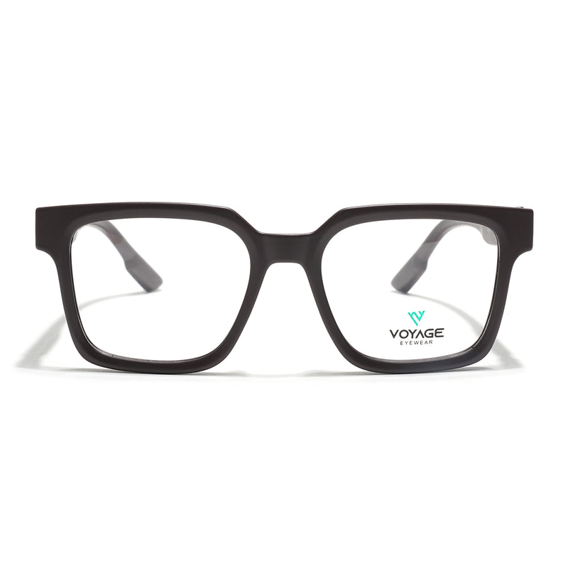 Voyage Brown Wayfarer Eyeglasses for Men & Women (52206FMG7717)