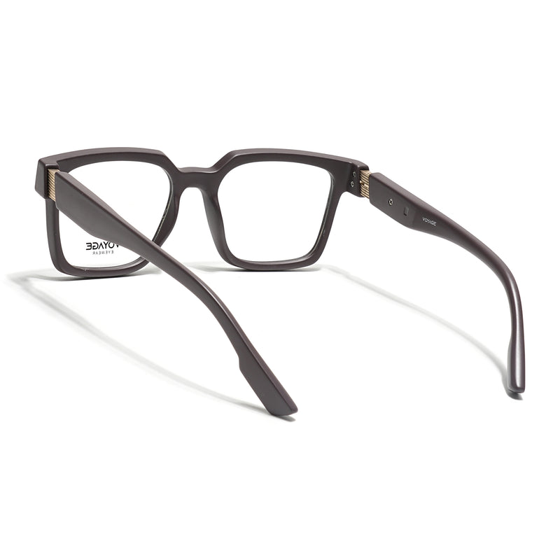 Voyage Brown Wayfarer Eyeglasses for Men & Women (52206FMG7717)
