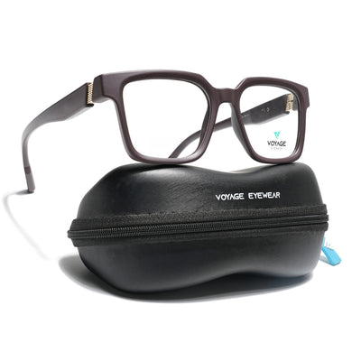 Voyage Brown Wayfarer Eyeglasses for Men & Women (52206FMG7717)