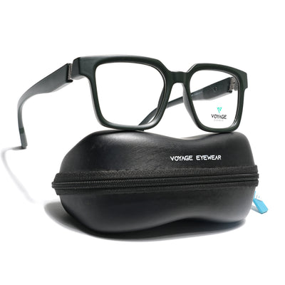Voyage Green Wayfarer Eyeglasses for Men & Women (52206FMG7718)