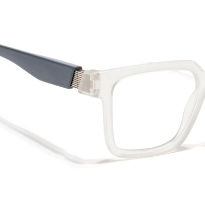 Voyage Matt Transparent Wayfarer Eyeglasses for Men & Women (52206FMG7719)