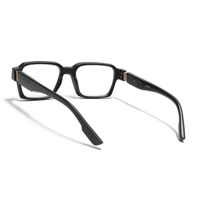 Voyage Black Rectangle Eyeglasses for Men & Women (52207FMG7720)