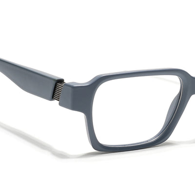 Voyage Grey Rectangle Eyeglasses for Men & Women (52207FMG7721)