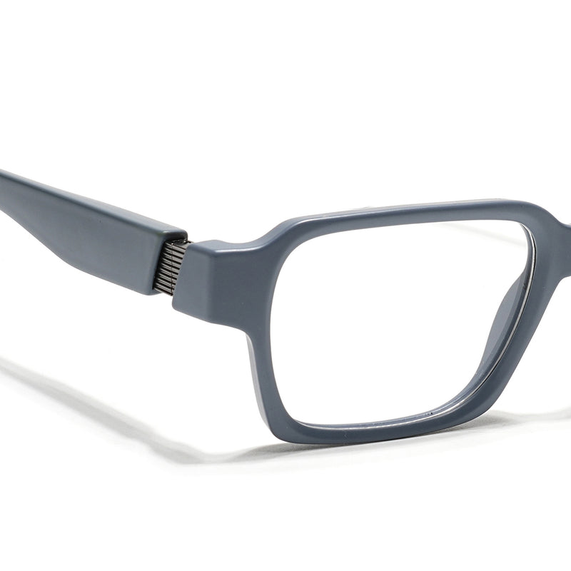 Voyage Grey Rectangle Eyeglasses for Men & Women (52207FMG7721)