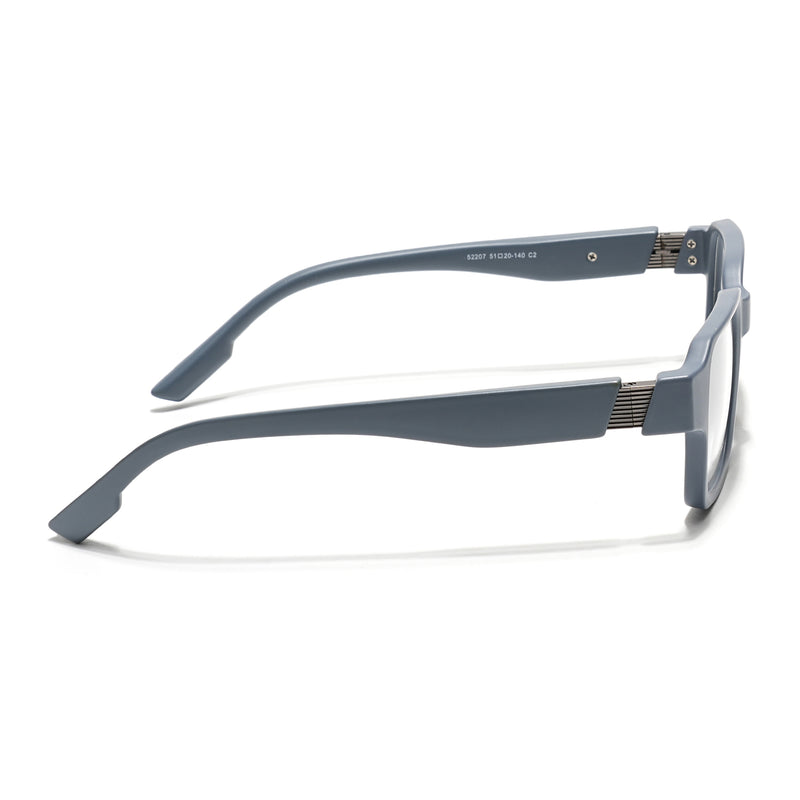 Voyage Grey Rectangle Eyeglasses for Men & Women (52207FMG7721)