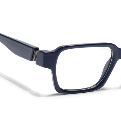 Voyage Blue Rectangle Eyeglasses for Men & Women (52207FMG7722)