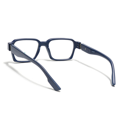 Voyage Blue Rectangle Eyeglasses for Men & Women (52207FMG7722)