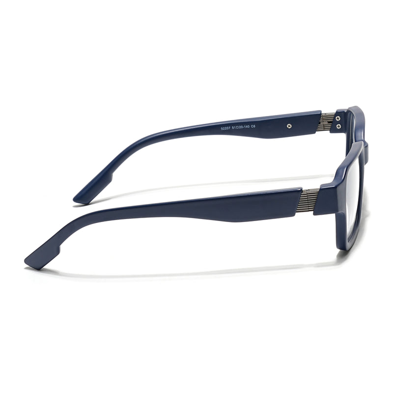Voyage Blue Rectangle Eyeglasses for Men & Women (52207FMG7722)