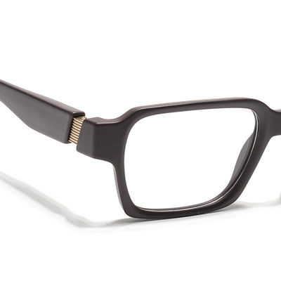 Voyage Brown Rectangle Eyeglasses for Men & Women (52207FMG7723)