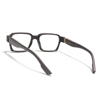 Voyage Brown Rectangle Eyeglasses for Men & Women (52207FMG7723)