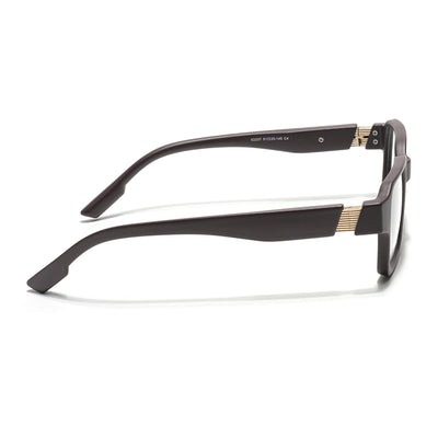 Voyage Brown Rectangle Eyeglasses for Men & Women (52207FMG7723)