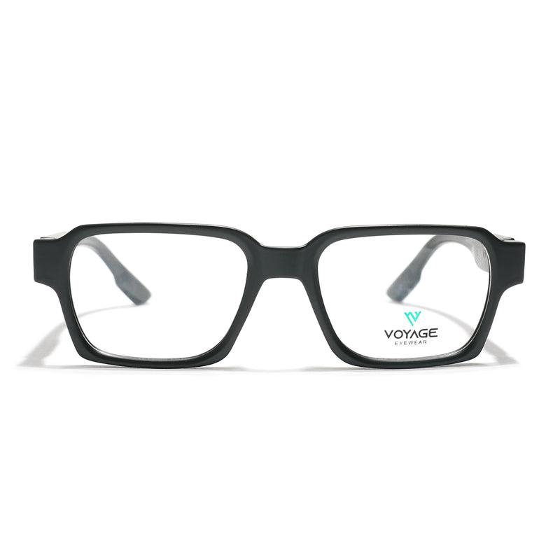 Voyage Green Rectangle Eyeglasses for Men & Women (52207FMG7724)