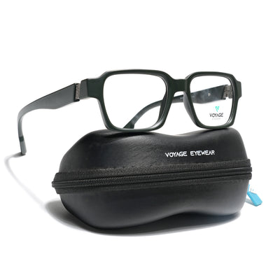 Voyage Green Rectangle Eyeglasses for Men & Women (52207FMG7724)