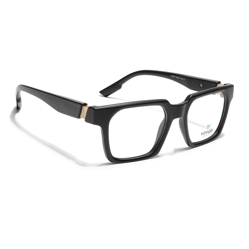 Voyage Black Wayfarer Eyeglasses for Men & Women (52208FMG7726)