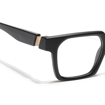 Voyage Black Wayfarer Eyeglasses for Men & Women (52208FMG7726)