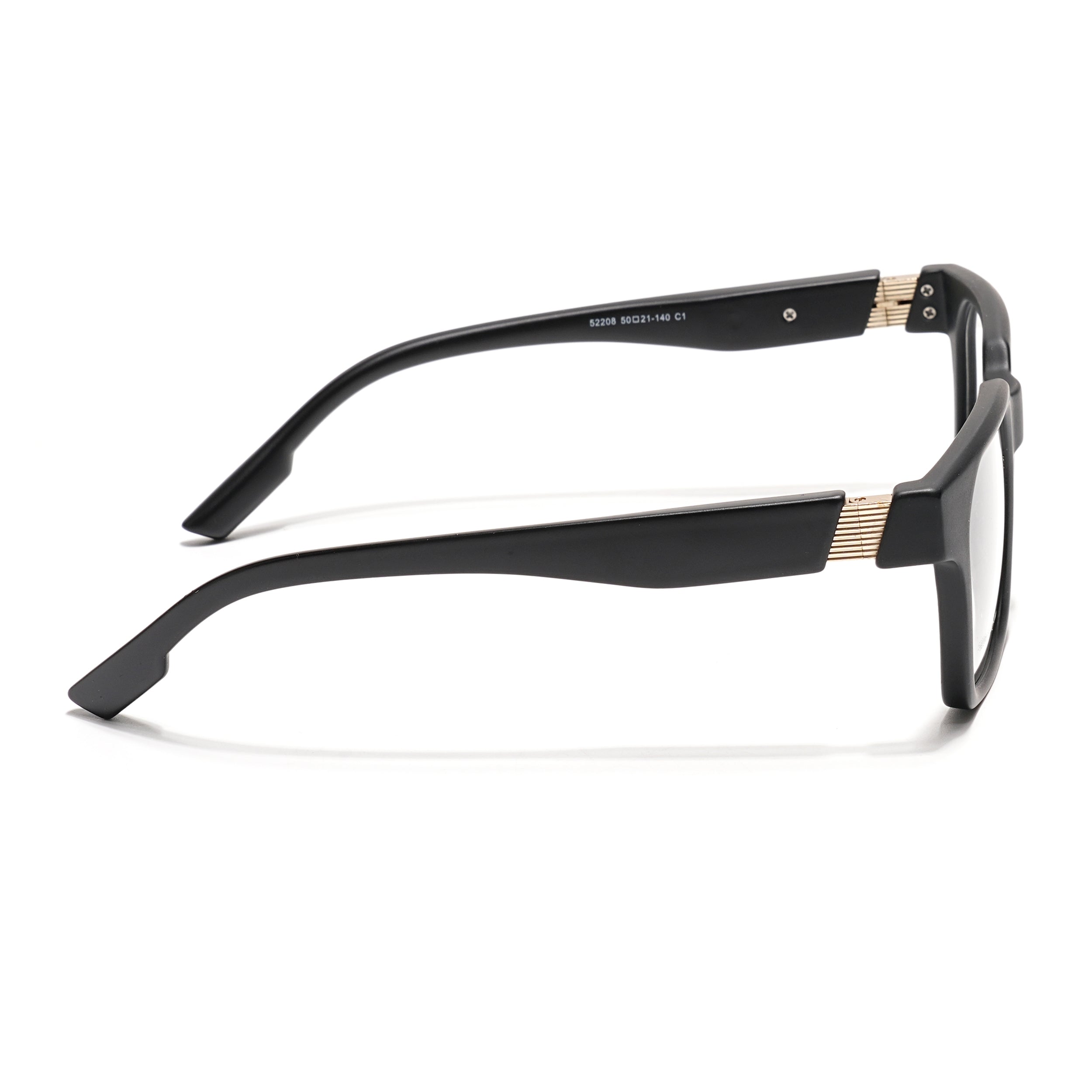 Voyage Black Wayfarer Eyeglasses for Men & Women (52208FMG7726)