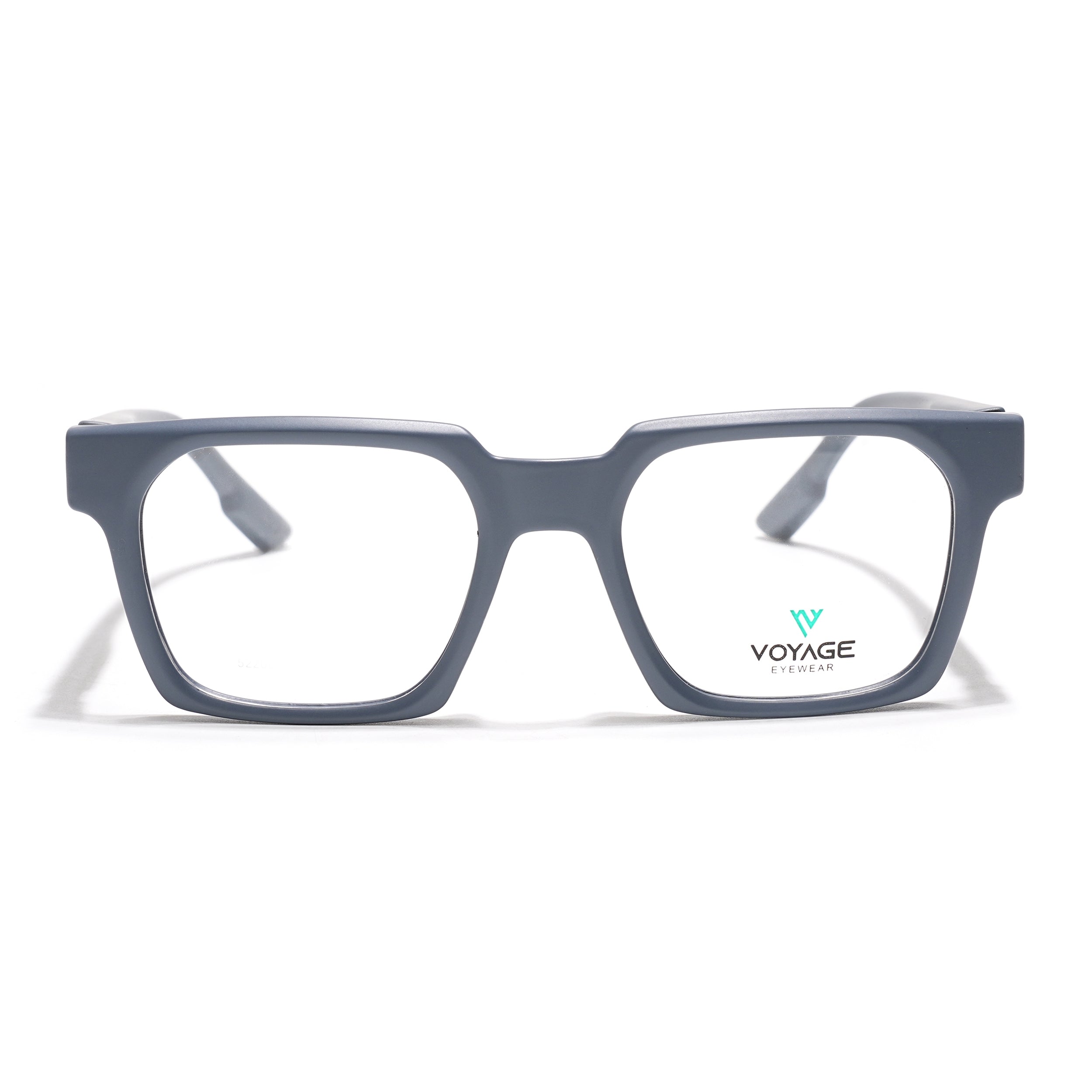 Voyage Grey Wayfarer Eyeglasses for Men & Women (52208FMG7727)