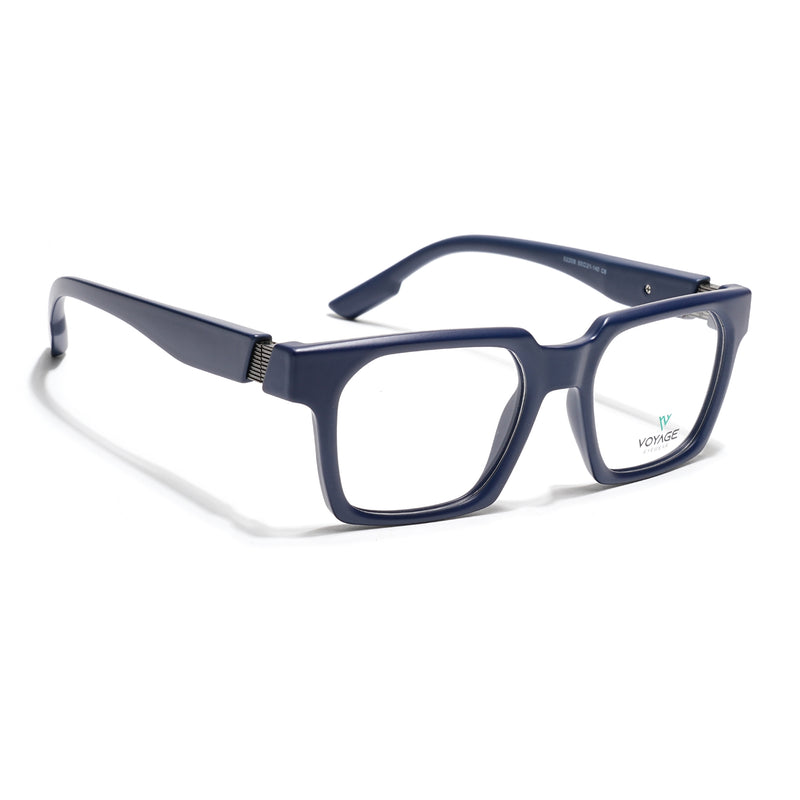 Voyage Blue Wayfarer Eyeglasses for Men & Women (52208FMG7728)