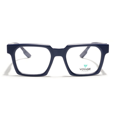 Voyage Blue Wayfarer Eyeglasses for Men & Women (52208FMG7728)