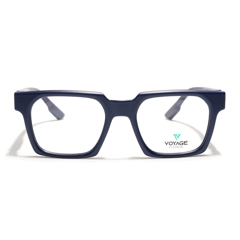 Voyage Blue Wayfarer Eyeglasses for Men & Women (52208FMG7728)