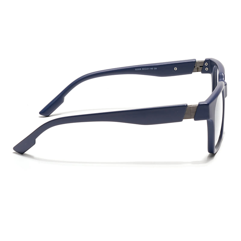 Voyage Blue Wayfarer Eyeglasses for Men & Women (52208FMG7728)