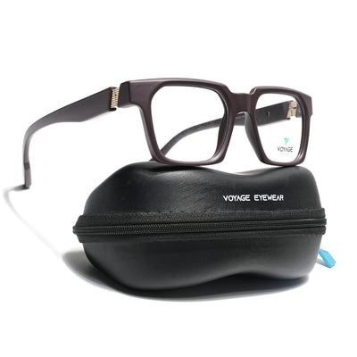 Voyage Brown Wayfarer Eyeglasses for Men & Women (52208FMG7729)