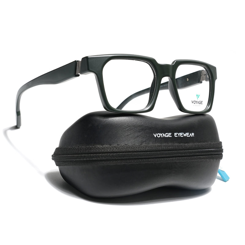 Voyage Green Wayfarer Eyeglasses for Men & Women (52208FMG7730)